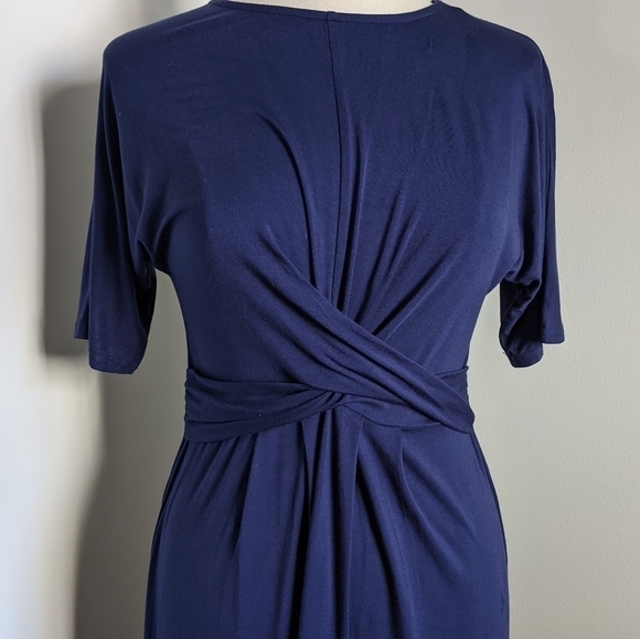 NWT levaca navy asymmetrical tee shirt dress S - Picture 2 of 12